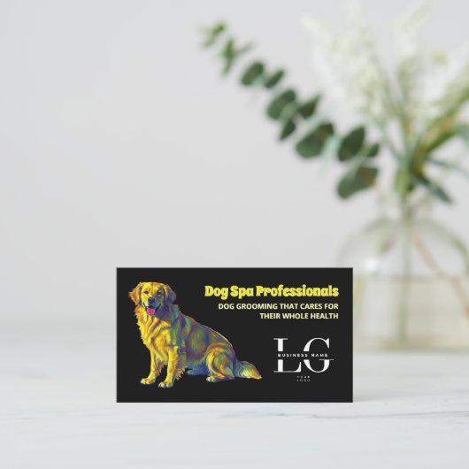 Aangepaste Logo Dog Services Pet Visitekaartje (Staand voorkant)