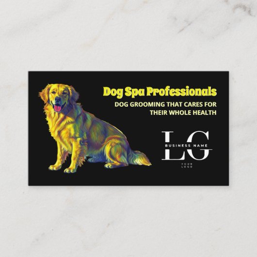 Aangepaste Logo Dog Services Pet Visitekaartje (Voorkant)