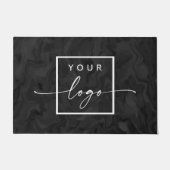 Aangepaste logo donkergemarmerde patroonhandel deurmat (Voorkant)