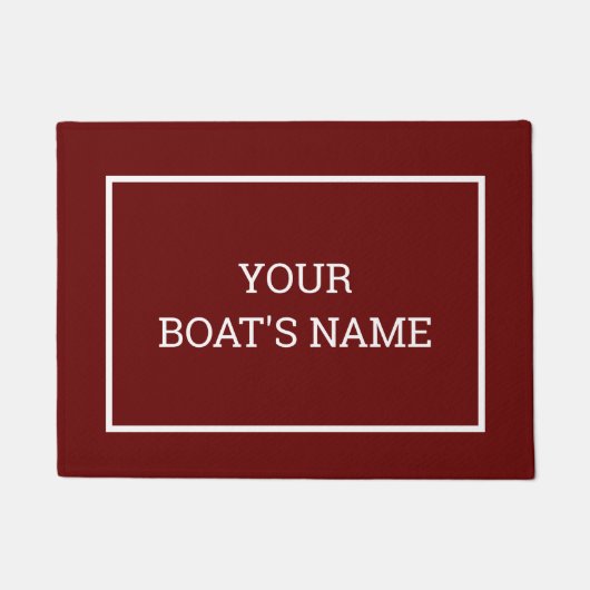 Aangepaste Logo Doormat Brown Deurmat (Voorkant)