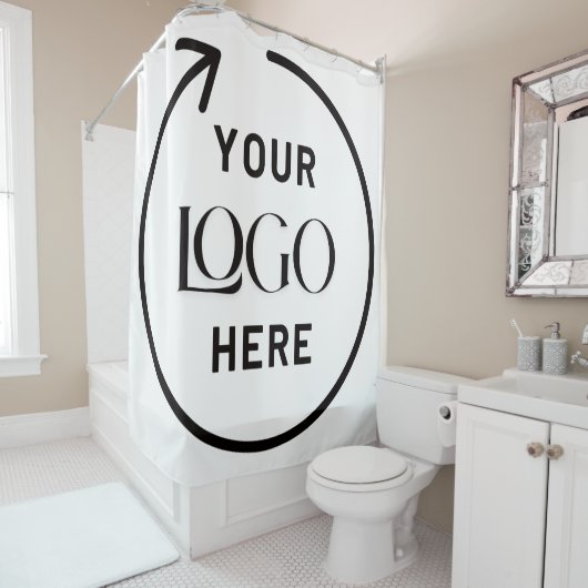 Aangepaste Logo Douchegordijn (In situ)
