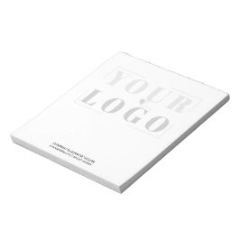 Aangepaste Logo, dunne zwarte en witte achtergrond Notitieblok