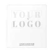 Aangepaste Logo, dunne zwarte en witte achtergrond Notitieblok (Voorkant)