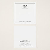 Aangepaste logo dunne, zwarte rand oormerkkaart vierkante visitekaartjes (Voorkant /achterkant)