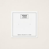 Aangepaste logo dunne, zwarte rand oormerkkaart vierkante visitekaartjes (Voorkant)