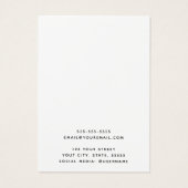 Aangepaste logo dunne, zwarte rand oormerkkaart visitekaartje (Achterkant)