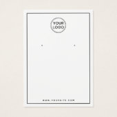 Aangepaste logo dunne, zwarte rand oormerkkaart visitekaartje (Voorkant)