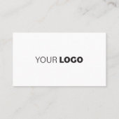 Aangepaste Logo Eenvoudig Minimalistisch Visitekaa Visitekaartje (Achterkant)