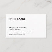 Aangepaste Logo Eenvoudig Minimalistisch Visitekaa Visitekaartje (Voorkant)