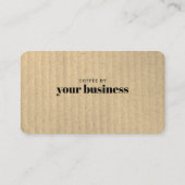 Aangepaste logo - Eenvoudig zwart kraftpapier Klantenkaartje (Achterkant)