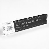 Aangepaste Logo Eenvoudige Basis Zwart Wit Titel Naambordje