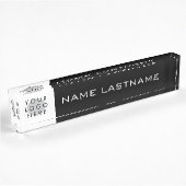 Aangepaste Logo Eenvoudige Basisnaam Achternaam Zw Naambordje