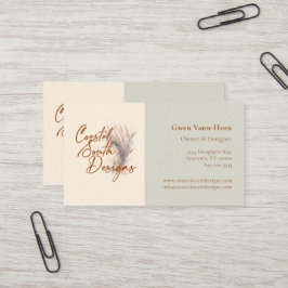 Aangepaste Logo Eenvoudige minimalistische pastel  Visitekaartje