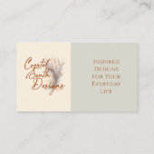 Aangepaste Logo Eenvoudige minimalistische pastel  Visitekaartje (Achterkant)