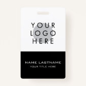 Aangepaste Logo Eenvoudige Modern Zwart Wit Titel Badge (Voorkant)