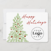Aangepaste logo eenvoudige zakelijke kerstkaart (Voorkant)