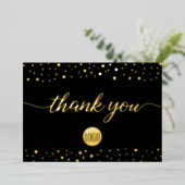 Aangepaste Logo Elegant Gold Black Business Hartel Folie Uitnodiging (Staand Voorkant)