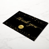 Aangepaste Logo Elegant Gold Black Business Hartel Folie Uitnodiging (Gedraaid)
