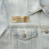 Aangepaste Logo Elegant Gold Professioneel Bedrijf Naamplaatje (In situ)