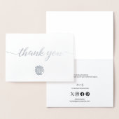 Aangepaste Logo Elegant Script Social Icons bedrij Folie Kaarten (Display)