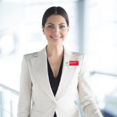 Aangepaste Logo Elegante Donkerroze Witte Magneet  Naambadge