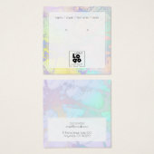 Aangepaste Logo, elegante marmer die beeldschermen Vierkante Visitekaartjes (Voorkant /achterkant)