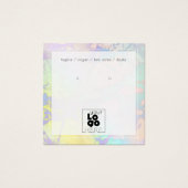 Aangepaste Logo, elegante marmer die beeldschermen Vierkante Visitekaartjes (Voorkant)