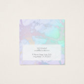 Aangepaste Logo, elegante marmer die beeldschermen Vierkante Visitekaartjes (Achterkant)