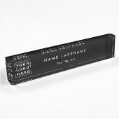Aangepaste Logo elegante zwarte desk Naambordje