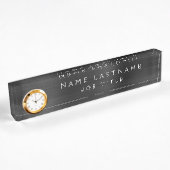 Aangepaste Logo elegante zwarte desktop Naambordje