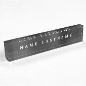 Aangepaste Logo elegante zwarte desktop Naambordje