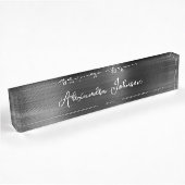 Aangepaste Logo elegante zwarte desktop Naambordje
