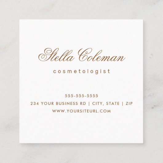 Aangepaste logo elke kleur rand elegant minimalist vierkante visitekaartje