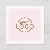 Aangepaste logo elke kleur rand elegant minimalist vierkante visitekaartje (Voorkant)