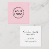 Aangepaste logo, elke kleur, vierkante visitekaart vierkante visitekaartje (Voorkant / Achterkant)