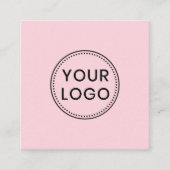 Aangepaste logo, elke kleur, vierkante visitekaart vierkante visitekaartje (Voorkant)