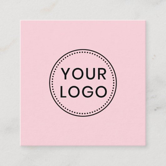 Aangepaste logo, elke kleur, vierkante visitekaart vierkante visitekaartje (Voorkant)