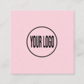Aangepaste logo, elke kleur, vierkante visitekaart vierkante visitekaartje (Voorkant)