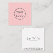 Aangepaste logo, elke kleur, vierkante visitekaart visitekaartje (Voorkant / Achterkant)