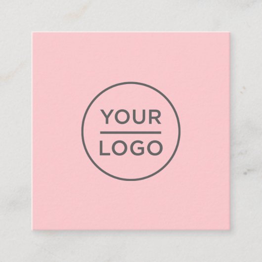 Aangepaste logo, elke kleur, vierkante visitekaart visitekaartje (Voorkant)