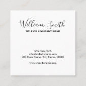 Aangepaste logo, elke kleur, vierkante visitekaart visitekaartje (Achterkant)