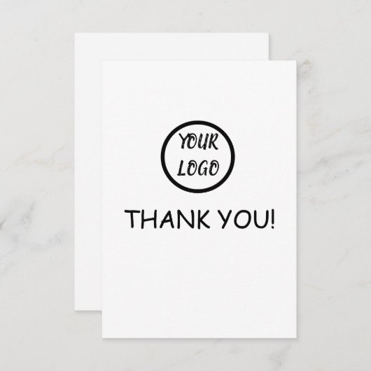 Aangepaste Logo emigrantenkaart - Bedankt (Voorkant / Achterkant)