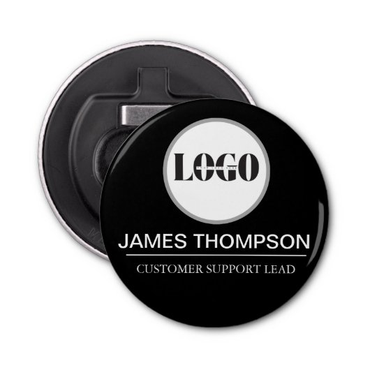 Aangepaste Logo Employee Gear voor uw Business Tea Button Flesopener (Voorkant)