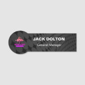 Aangepaste Logo Employee Name Badge in zilver met  (Voorkant)