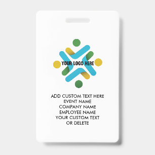 Aangepaste Logo en aangepaste tekstgebeurtenissen Badge