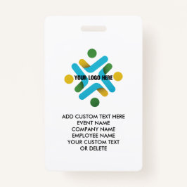 Aangepaste Logo en aangepaste tekstgebeurtenissen Badge