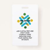 Aangepaste Logo en aangepaste tekstgebeurtenissen  Badge (Achterkant)