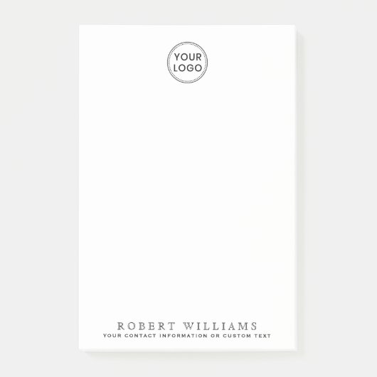 Aangepaste logo en aangepaste tekstkleur kleven post-it® notes (Voorkant)