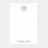 Aangepaste logo en aangepaste tekstkleur kleven post-it® notes (Voorkant)