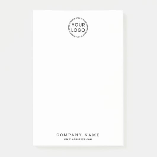 Aangepaste logo en aangepaste tekstkleur kleven post-it® notes (Voorkant)
